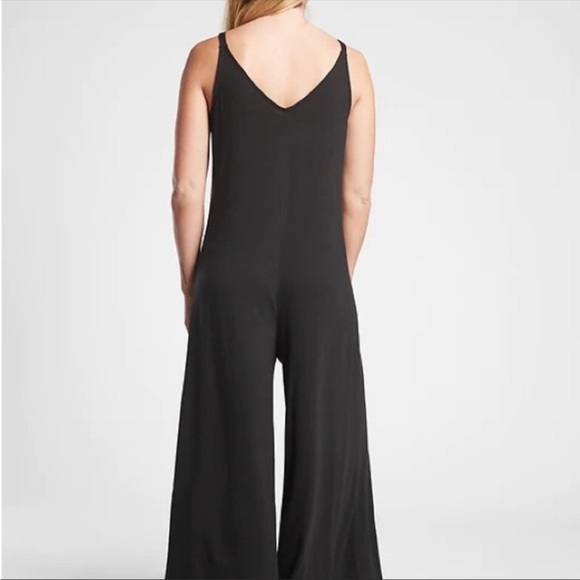 Athleta Nightime Bliss Sleep V Neck Romper Black Small - Picture 2 of 5